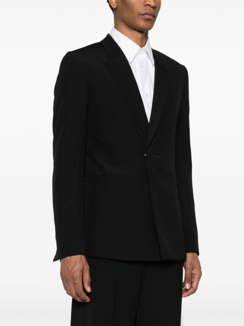 Givenchy Peak Lapel Black Wool Blazer