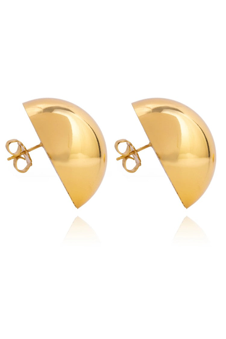 Federica Tosi Gold Luna 18K Gold Plated Bronze Metal Earrings
