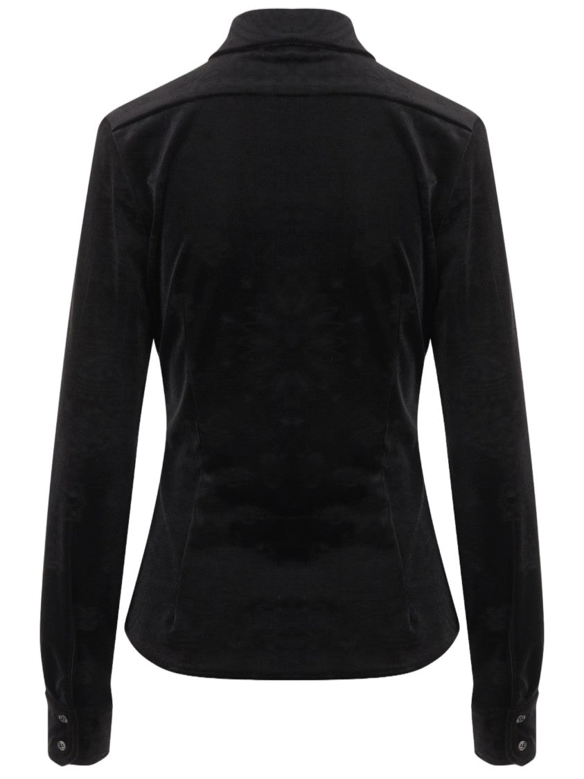 Don't @ Me Black Curved Hem Stretch Technical Jersey Shirt