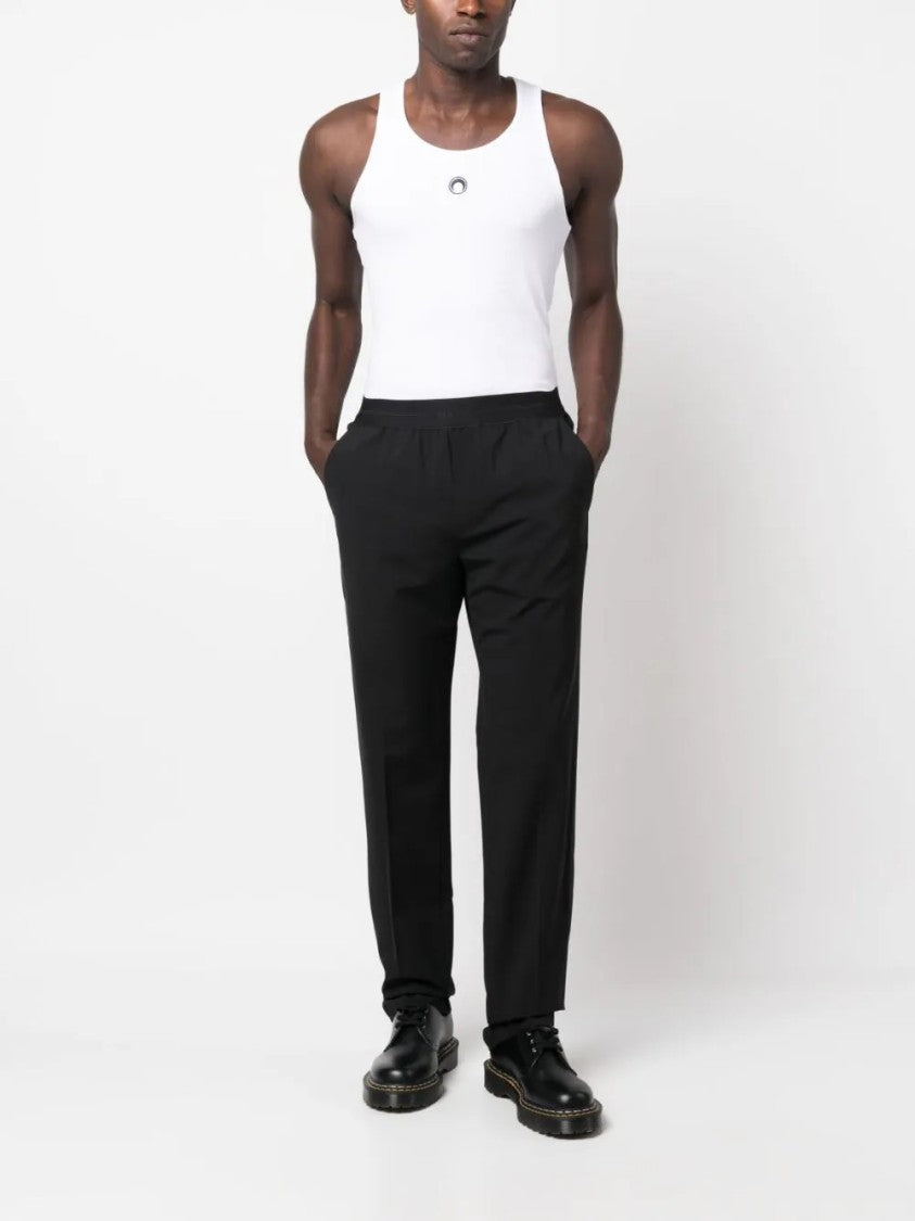 Msgm Slim Fit Trousers With Elasticated Waistband