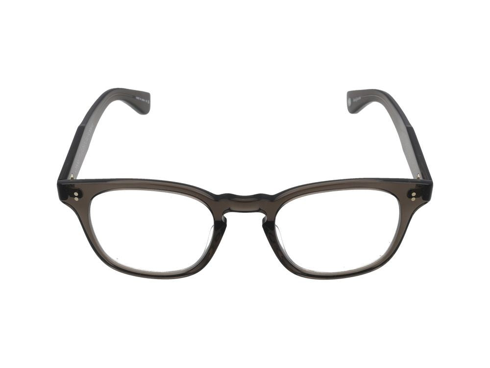 Garrett Leight Smoky Black Rounded Square Frame Optical Glasses