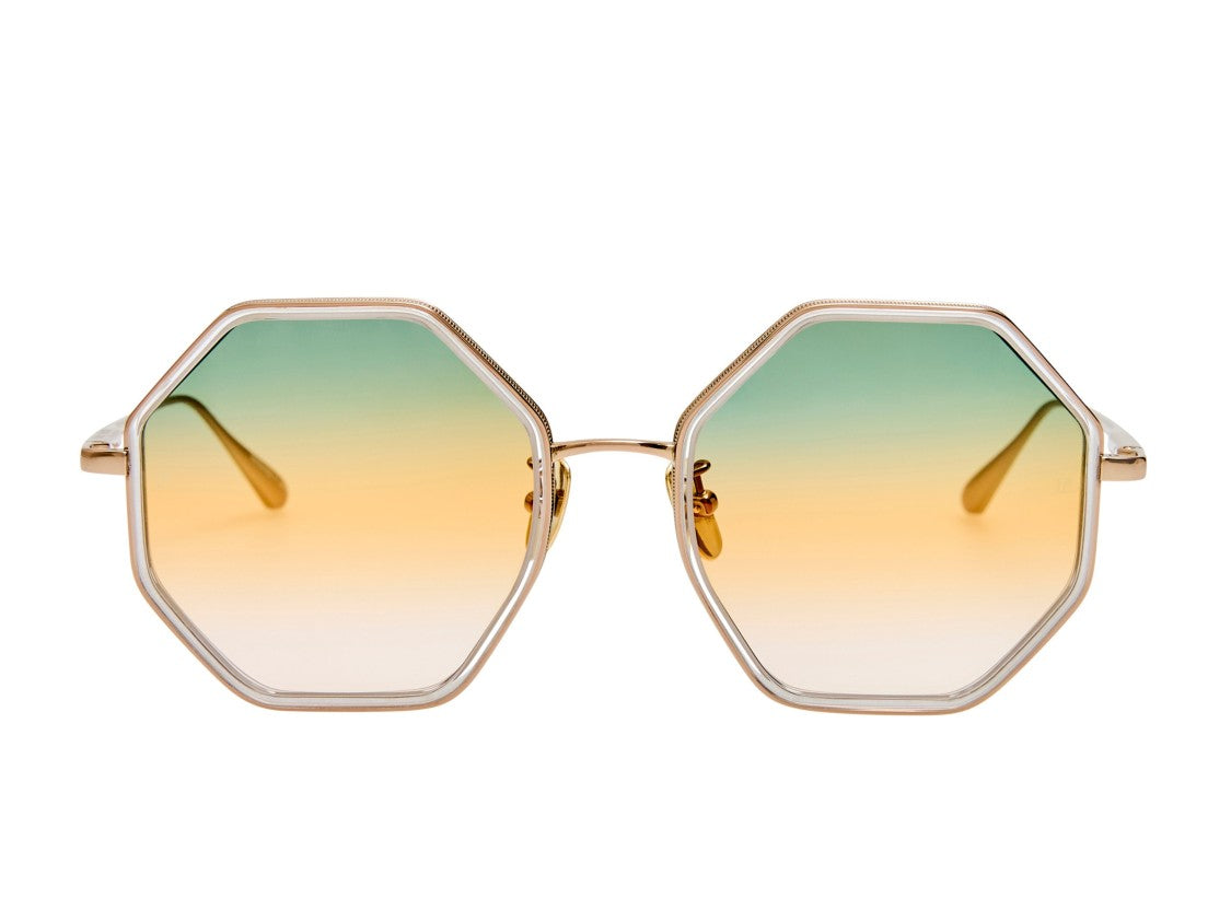 Linda Farrow Gold Lfl1709 Gradient Octagonal Sunglasses