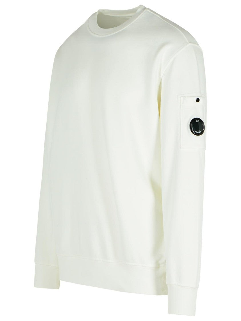 C.P. Company White Cotton Sweatshirt