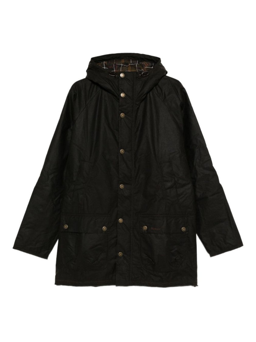 Barbour Durable Waxed Cotton Jacket With Tartan Lining