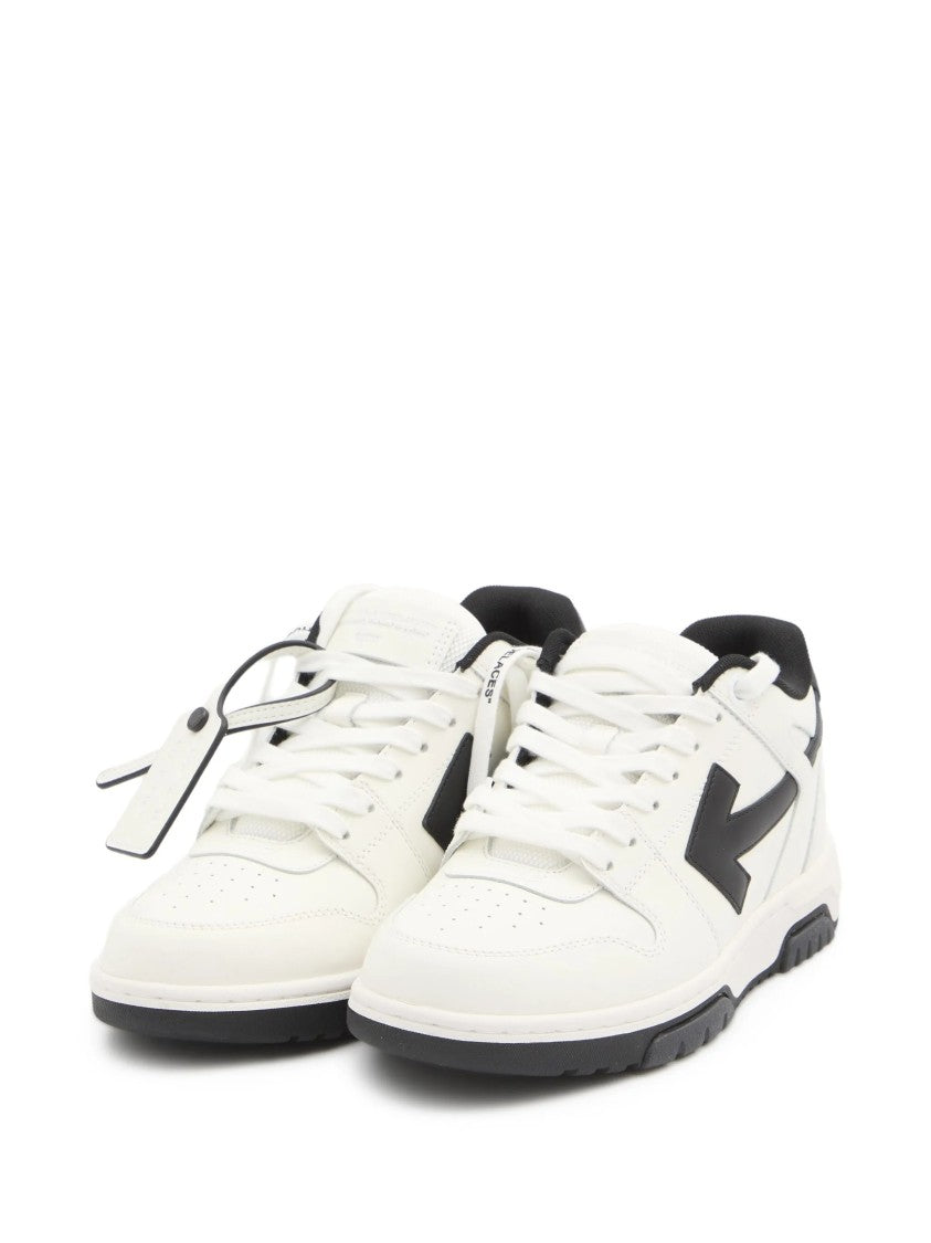 Off-White Calf Leather Low-Top Sneakers With Contrasting Arrow Motifs