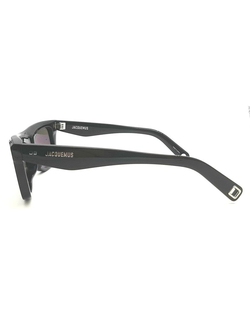 Jacquemus Contemporary Black Acetate Sunglasses With Tinted Lenses
