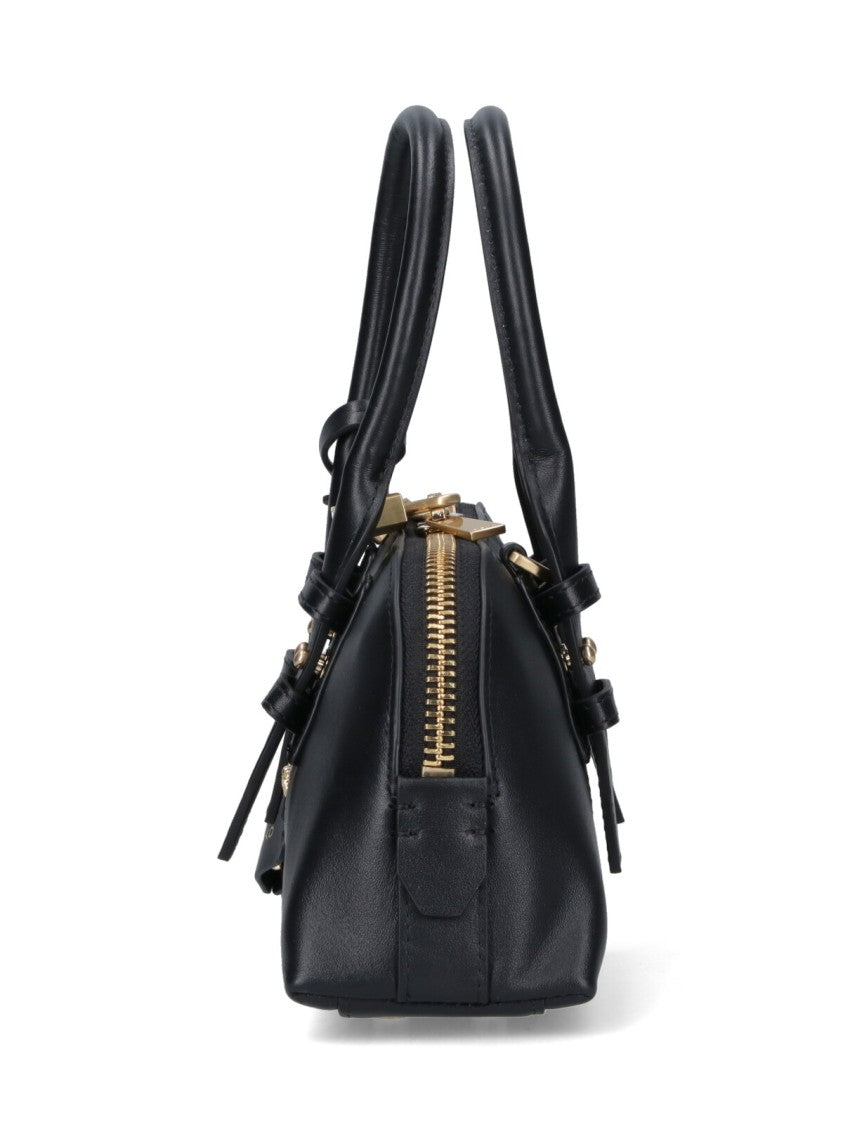 Pinko Structured Black Handbag With Minimalist Design