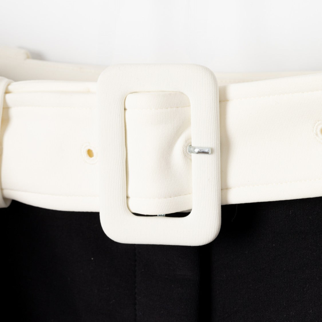 Viktor & Rolf Fitted Black Flared Pants With Contrasting Belt