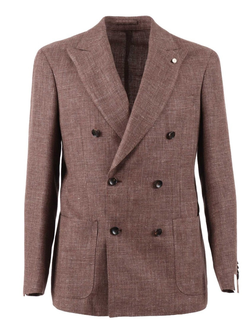 Luigi Bianchi Linen Virgin Wool Drop 7 Blazer