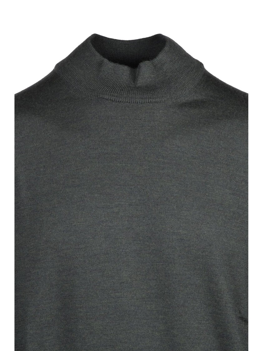 Gran Sasso Turtleneck Sweater With Fitted Silhouette In Vibrant Green