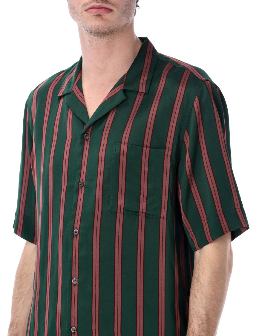 Dries Van Noten Striped Viscose Silk Shirt