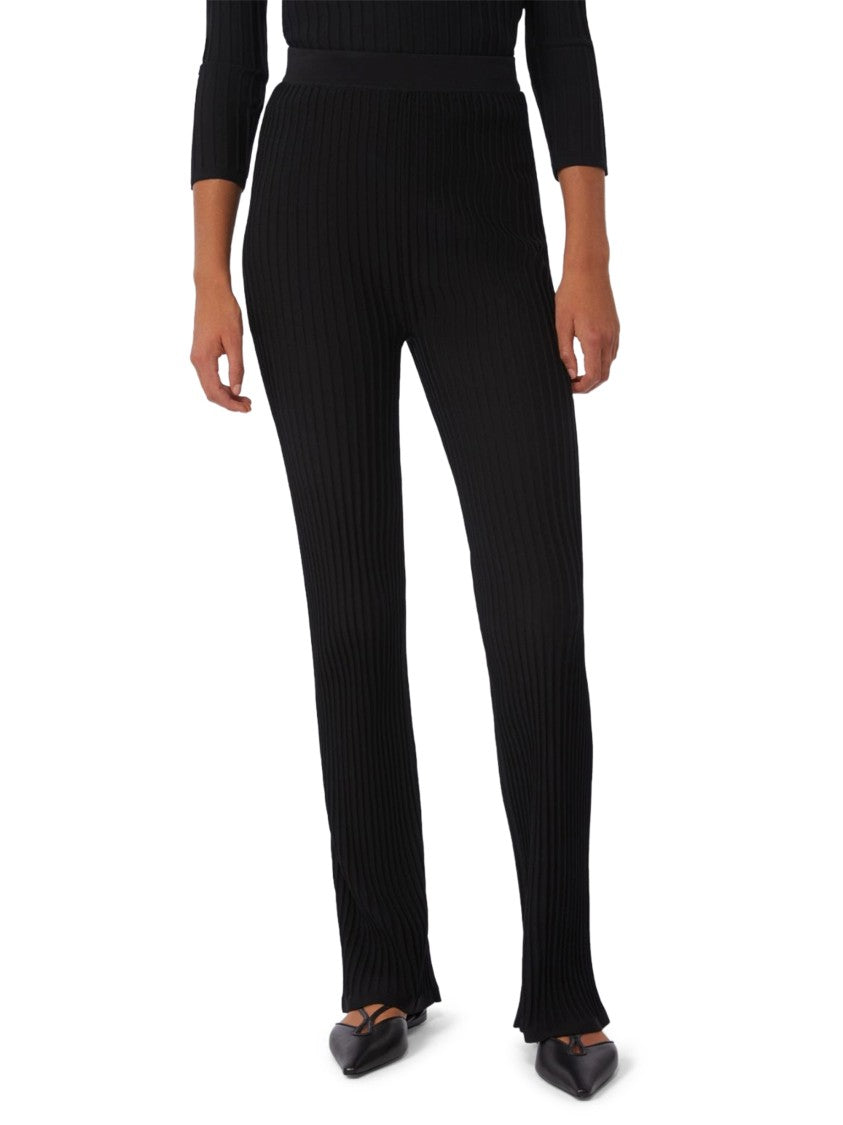 Max Mara Ribbed Knit Trousers With Fitted Silhouette