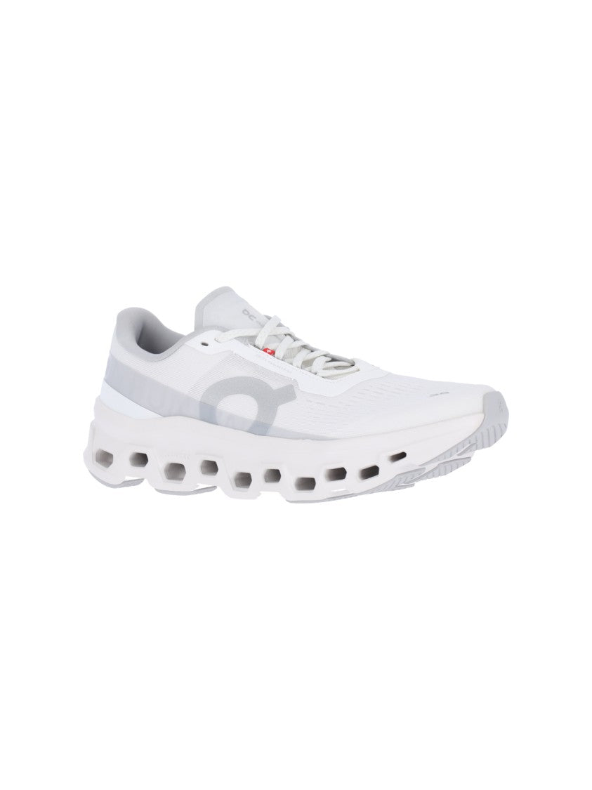 On White Cloudmonster Fabric Sneakers