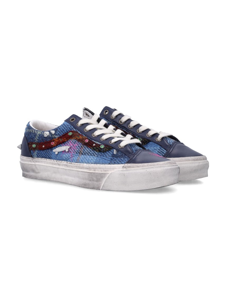 Vans X Otw Blue Lx Old Skool 36 Harris Tweed Low-Top Sneakers