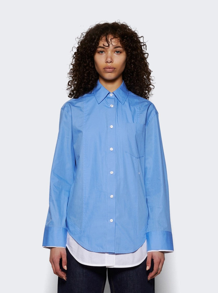 Victoria Beckham Double Layer Shirt Offord Blue