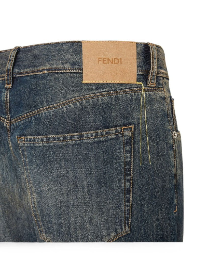 Fendi Regular-Fit Five-Pocket Jeans In Mid-Weight Bananatex® Denim