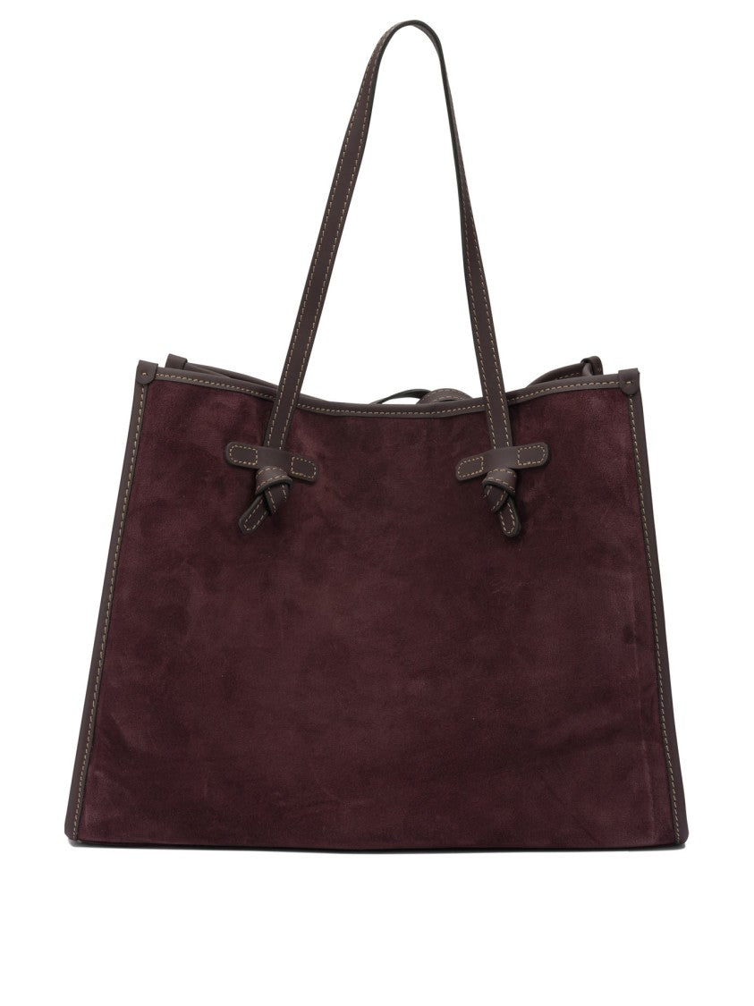 Gianni Chiarini Bordeaux Suede Leather Handbag