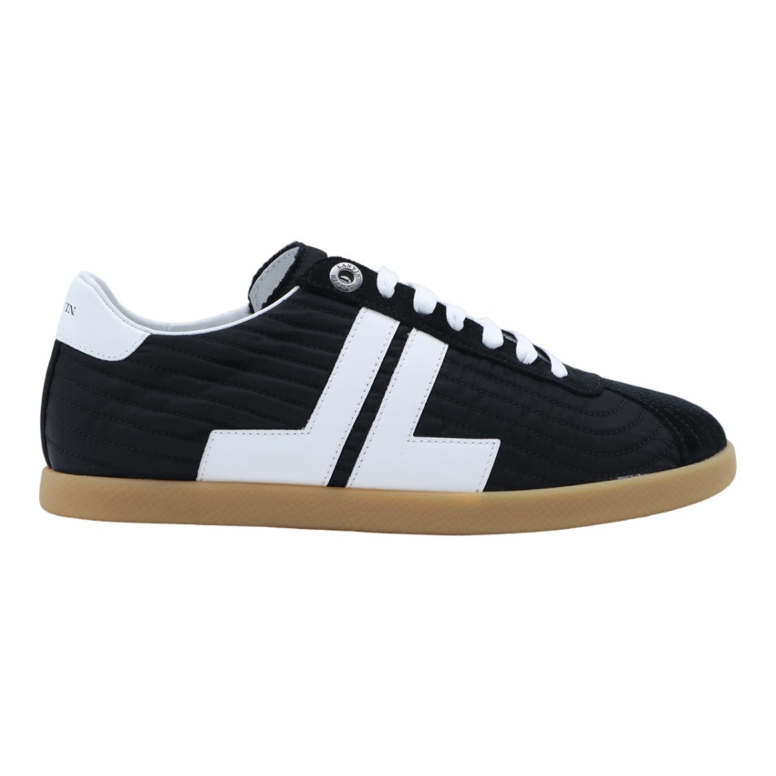 Lanvin Quilted Black Sneakers With Distinctive 'Jl' Design