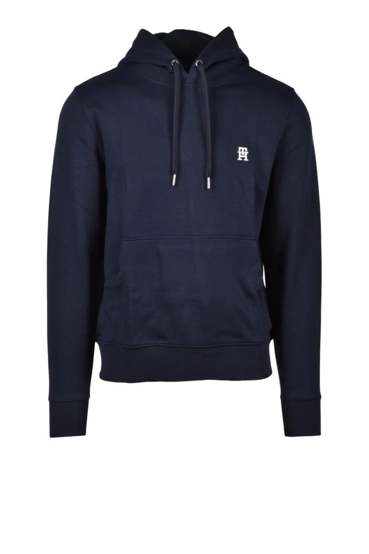 Tommy Hilfiger Blue Hooded Cotton-Blend Sweatshirt