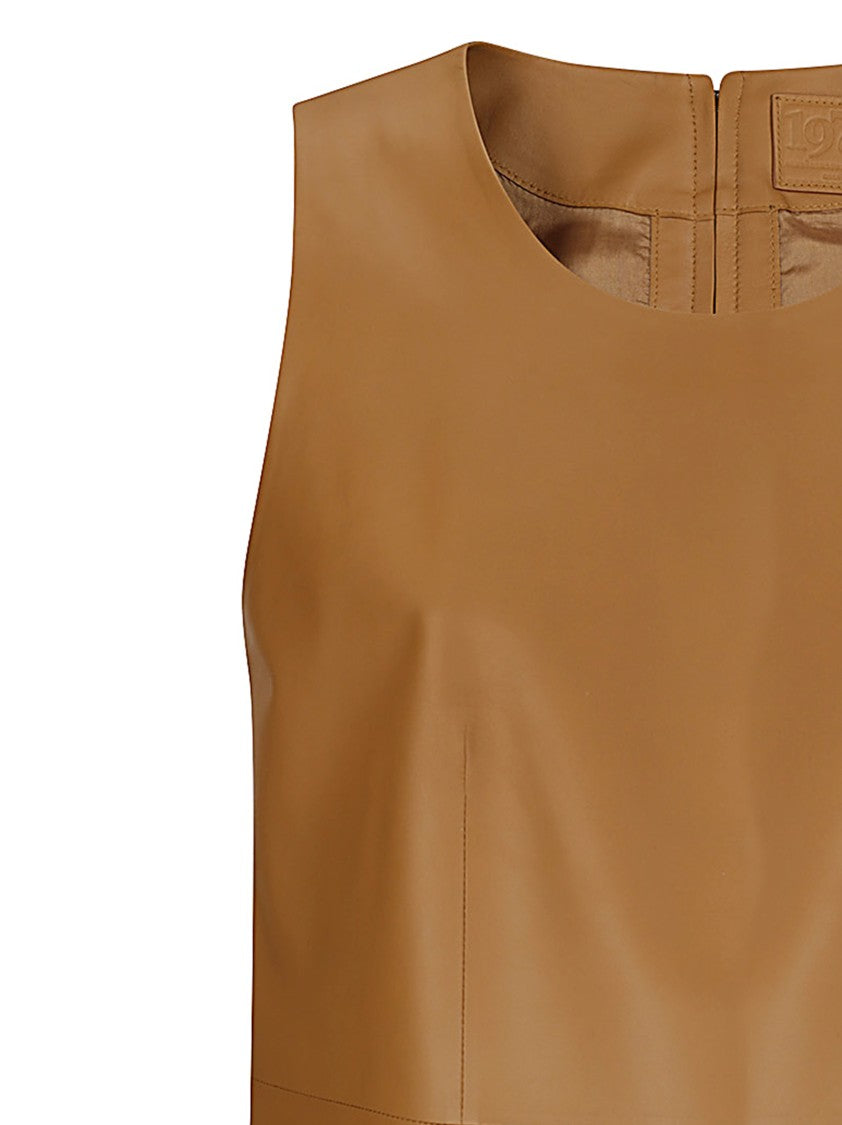 1972 Desa Leather Mini A-Line Dress