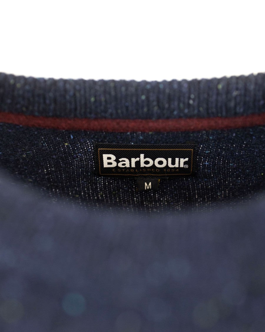 Barbour Essential Tisbury Crew Blue Sweater