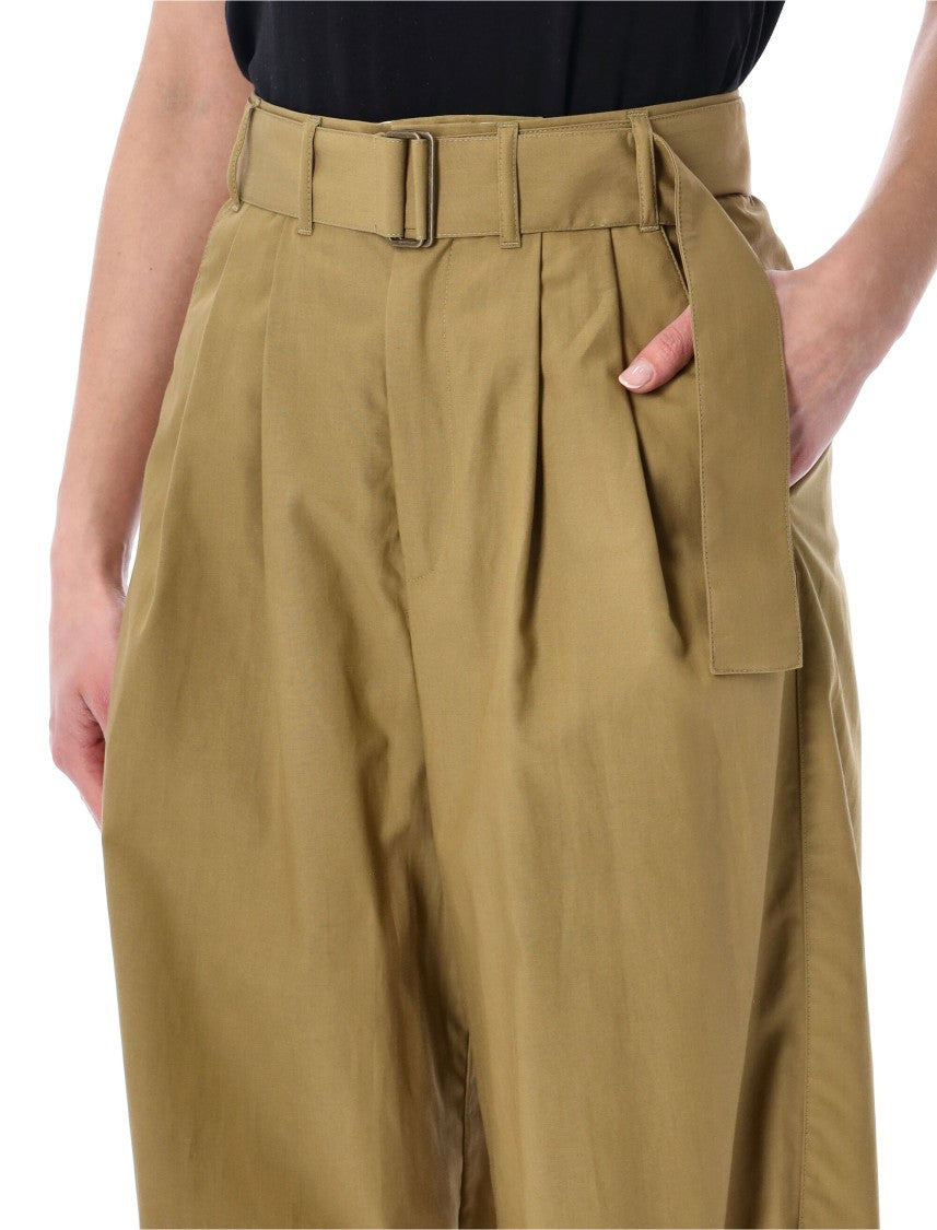 Soeur Cole Wide Leg Popeline Cotton Trousers