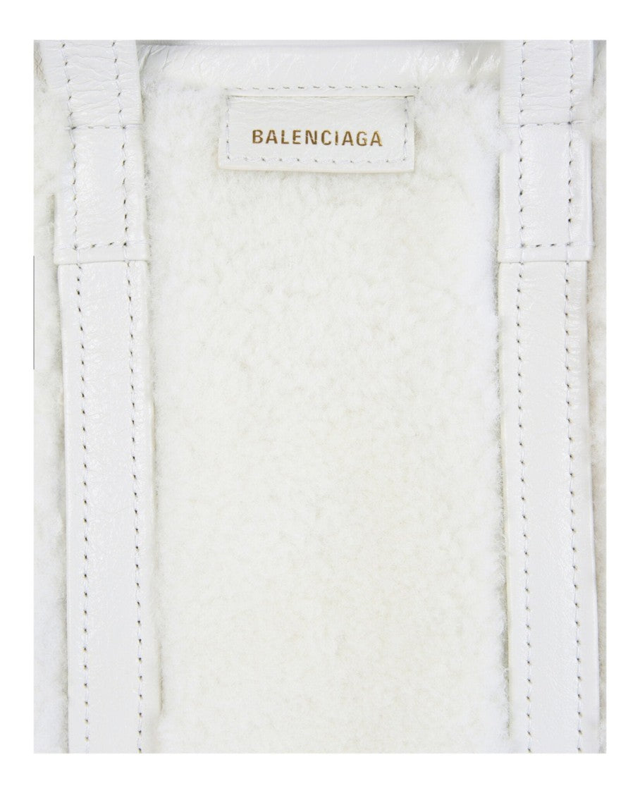 Balenciaga Barbes East West Shearling Shopper Bag