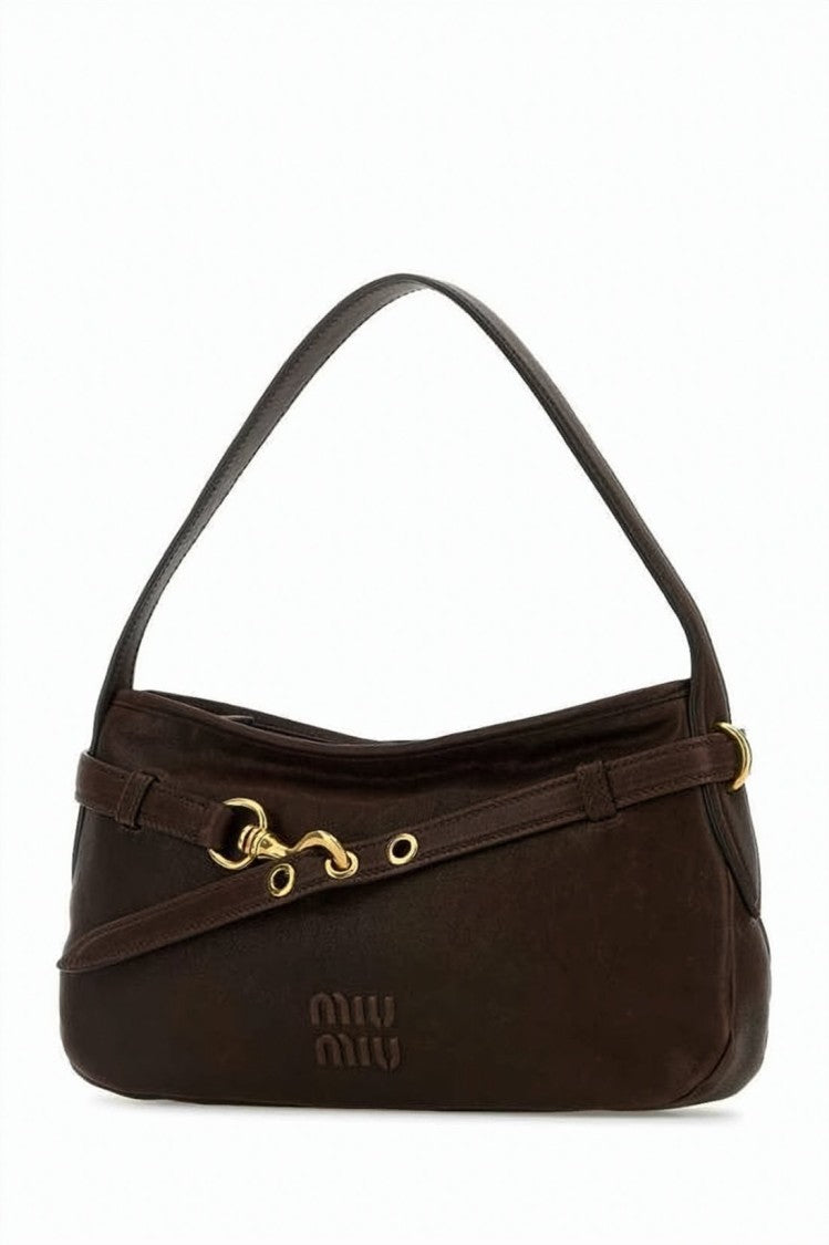 Miu Miu Structured Lambskin Shoulder Bag