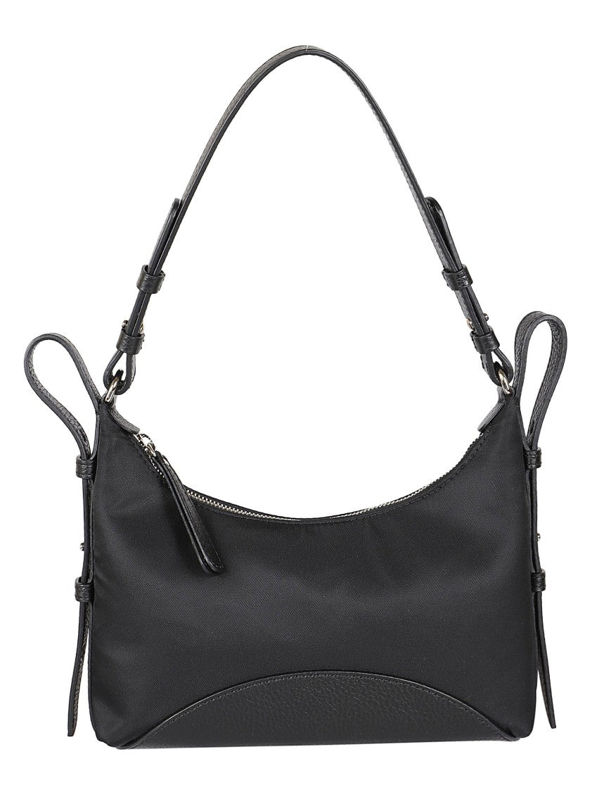 Zanellato Curved Nylon Shoulder Bag With Textured Base