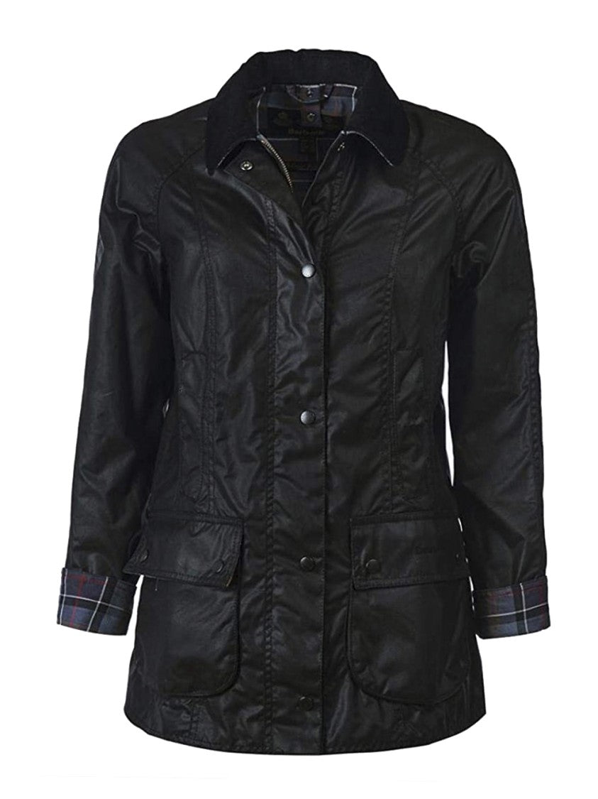 Barbour Beadnell Wax Jacket With Corduroy Collar