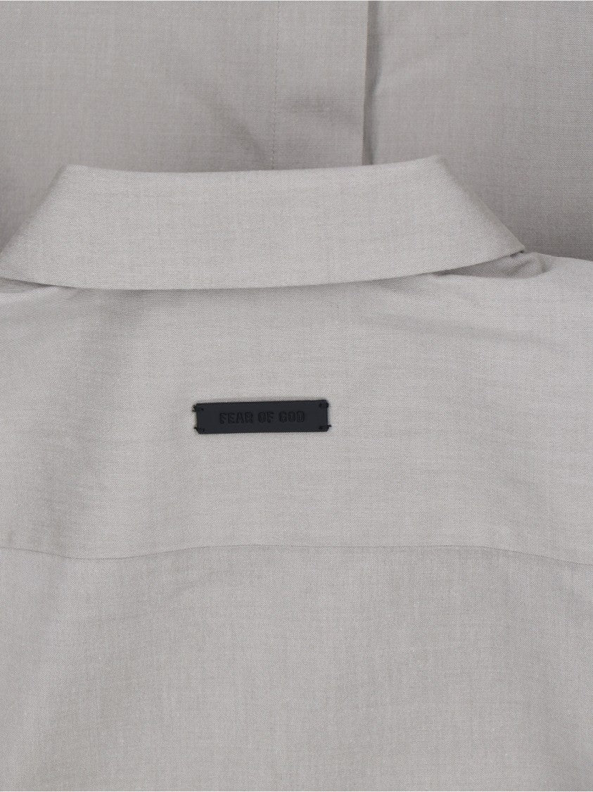 Fear Of God Grey Shirt With Classic Collar And Long Sleeves