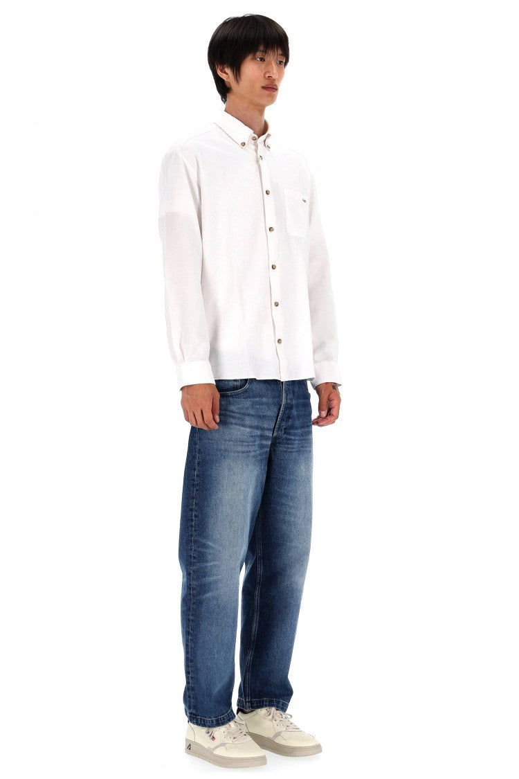 A.P.C. Relax Fit Cotton Piquet Shirt With Pocket