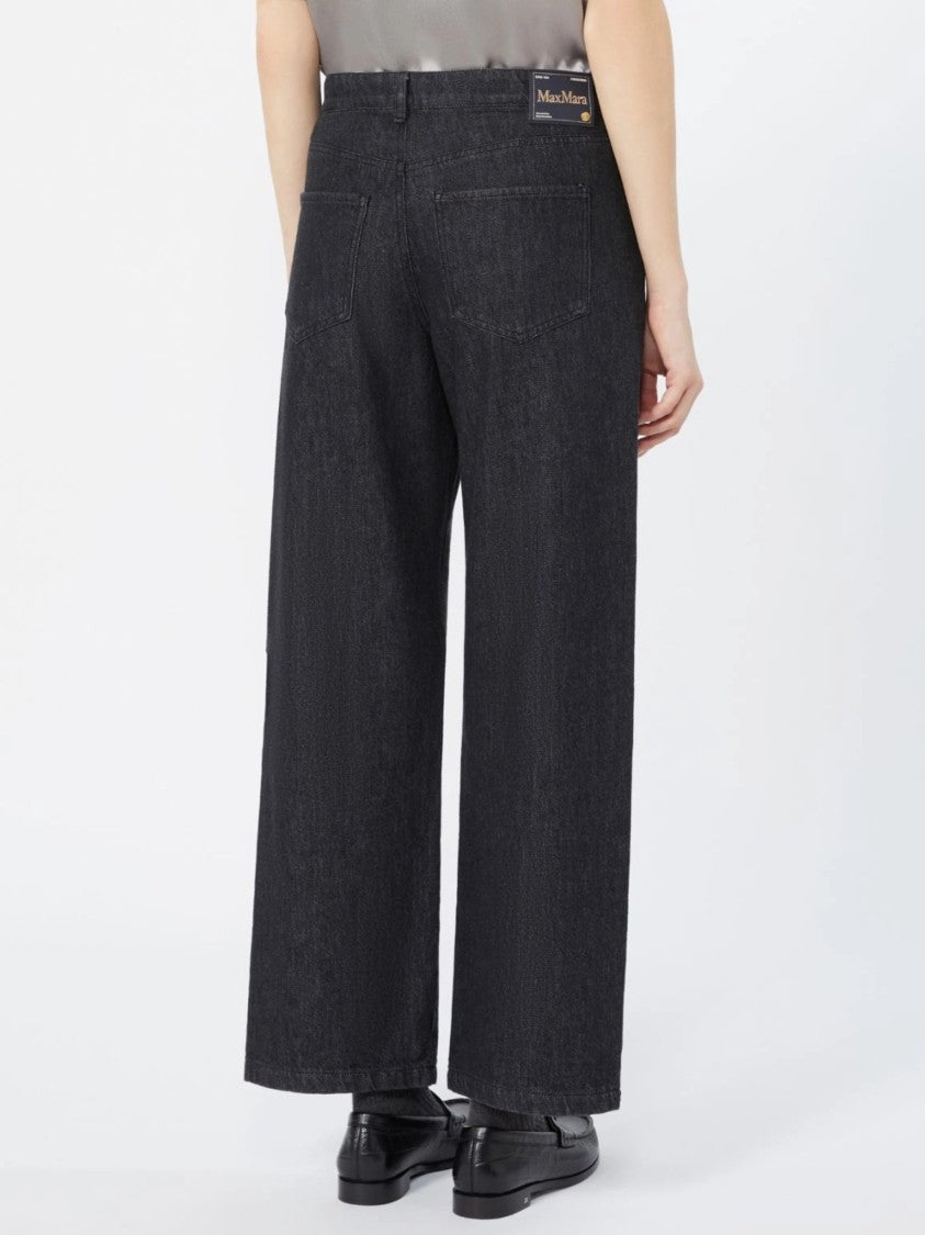 Max Mara Wide-Leg Cropped Jeans With Classic Five-Pocket Design