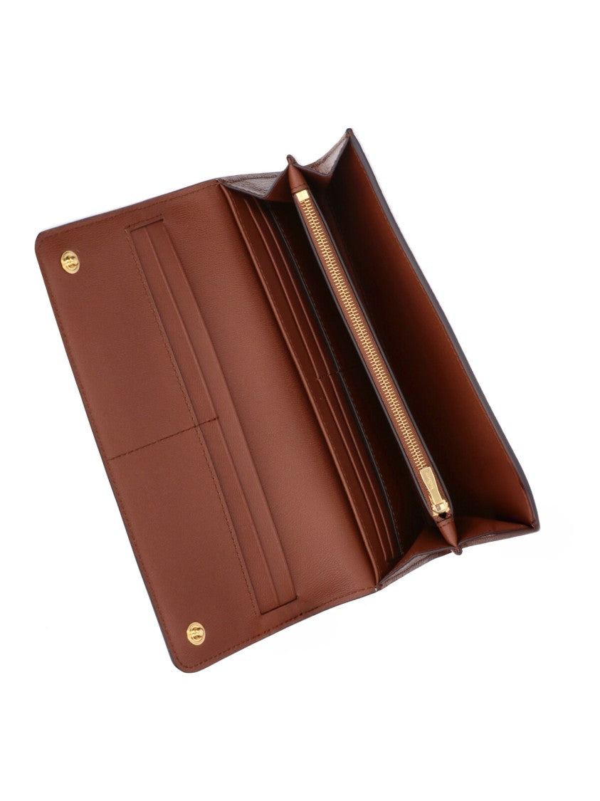 Mulberry Brown Continental Leather Wallet