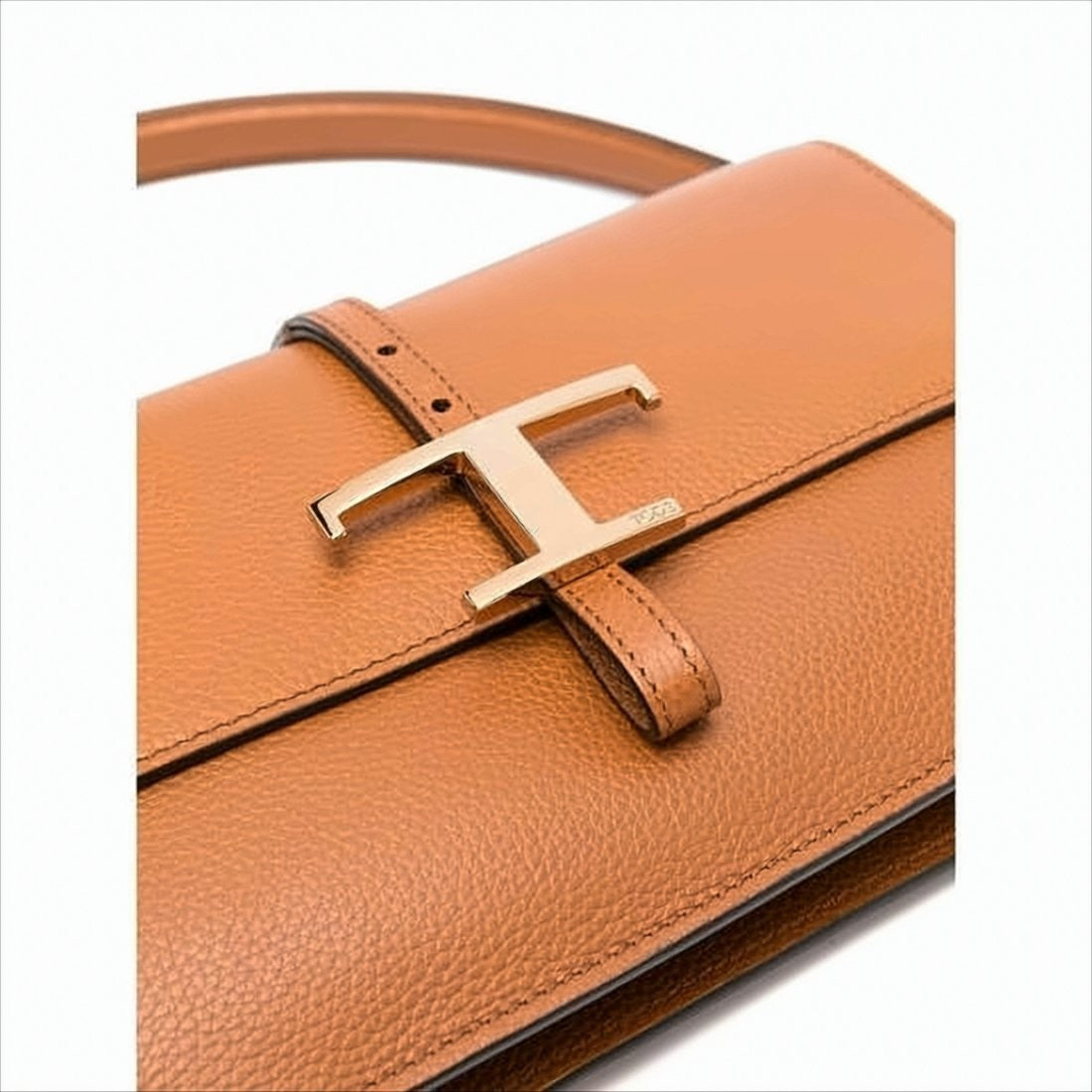 Tod's Structured Calf Leather Tote Bag With T-Shaped Clasp