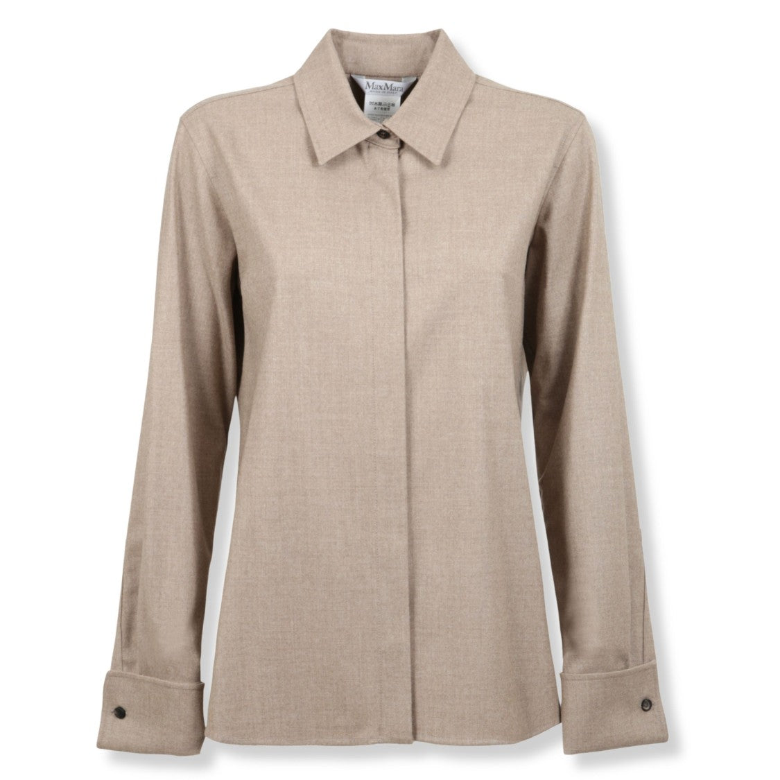 Max Mara Tailored White Button-Down Shirt With Structured Silhouette