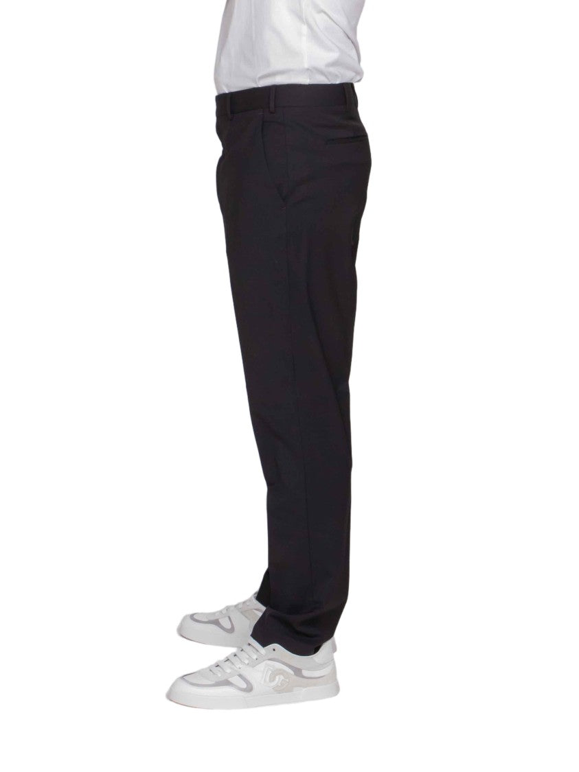 Pt Torino Tailored Black Trousers With Straight Leg And Minimalist Appeal