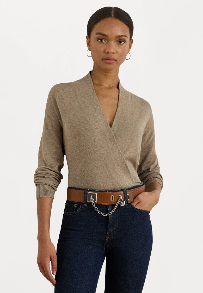 Lauren Ralph Lauren Wakira Long Sleeve Pullover In Adirondack Heather