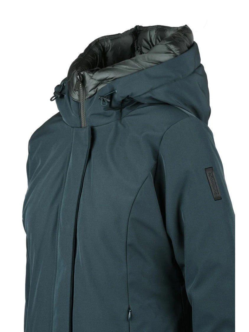 Bomboogie Slim-Fit Forest Green Short Jacket With Padded Hem