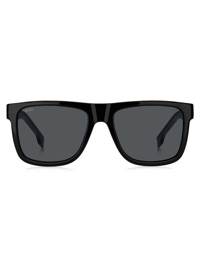 Hugo Boss Oversized Square Frame Sunglasses With Glossy Finish