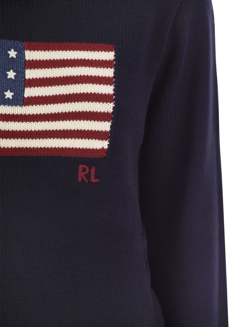 Polo Ralph Lauren Cotton Jersey With Flag