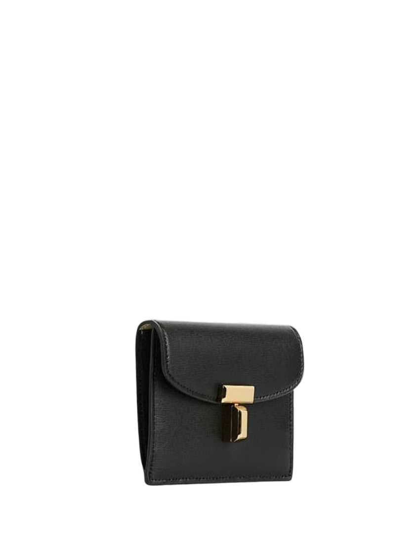 Totême Sleek Black Cowhide Leather Wallet