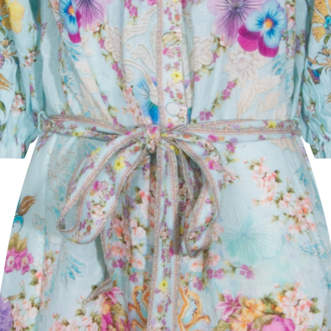 Camilla V-Neck Midi Dress With Short Sleeves And Flowing Silhouette