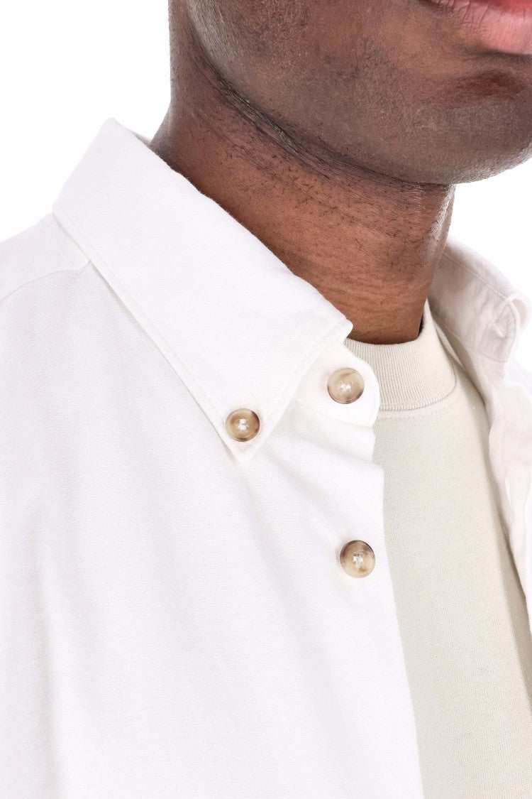 A.P.C. Relax Fit Cotton Piquet Shirt With Pocket