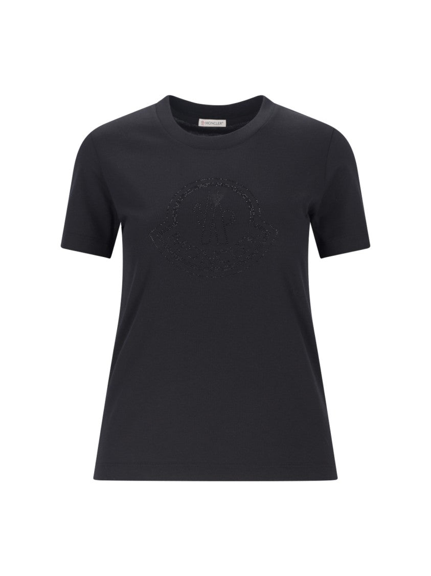 Moncler Logo Studded T-Shirt – Black