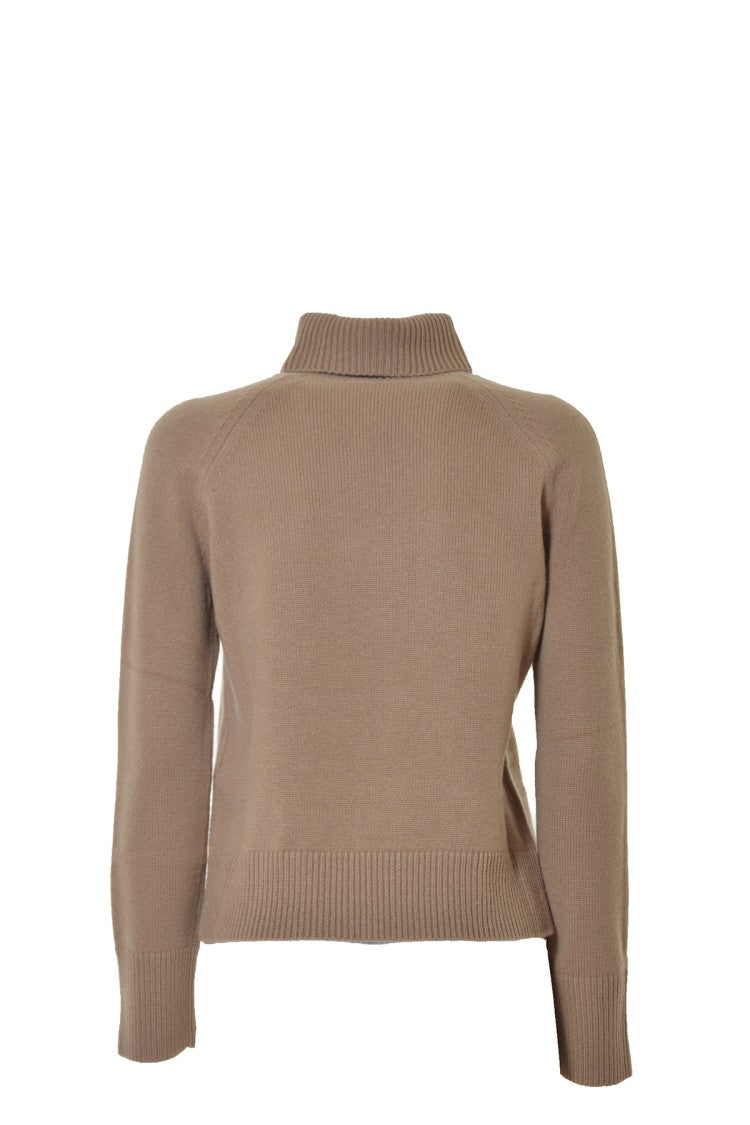 Max Mara Nadar Turtleneck In Camel Cashmere And Wool