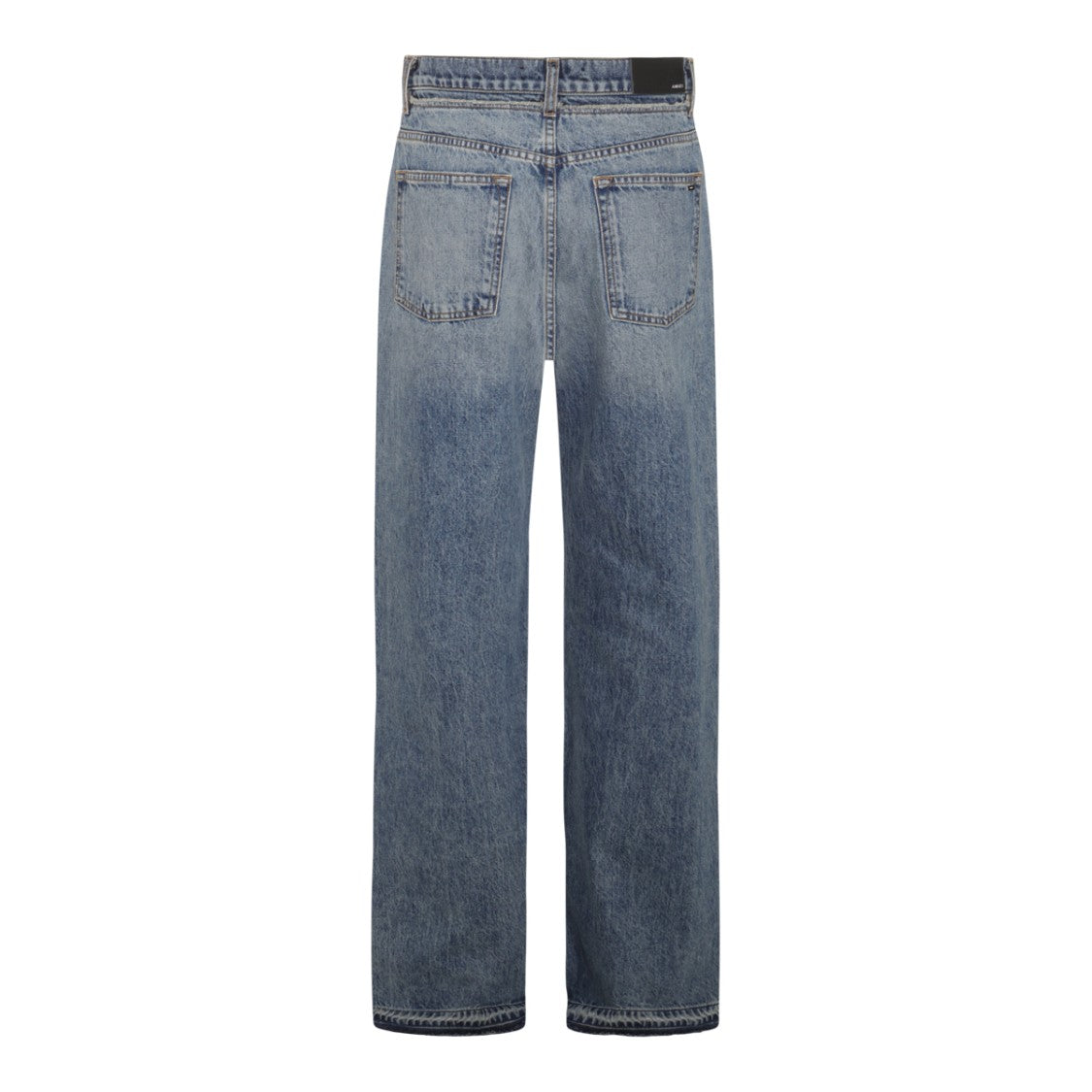 Amiri Distressed Blue Denim Jeans With Classic Straight-Leg Silhouette