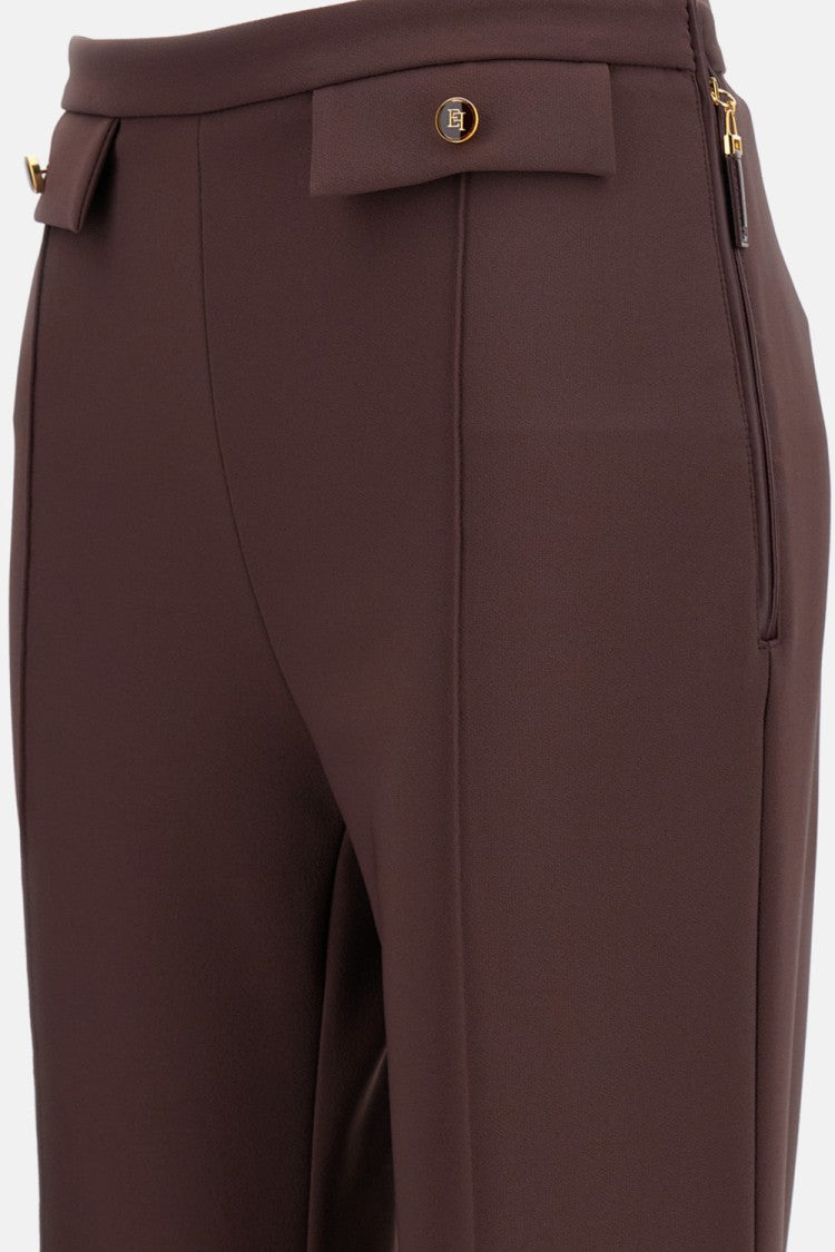Elisabetta Franchi High-Waisted Palazzo Trousers