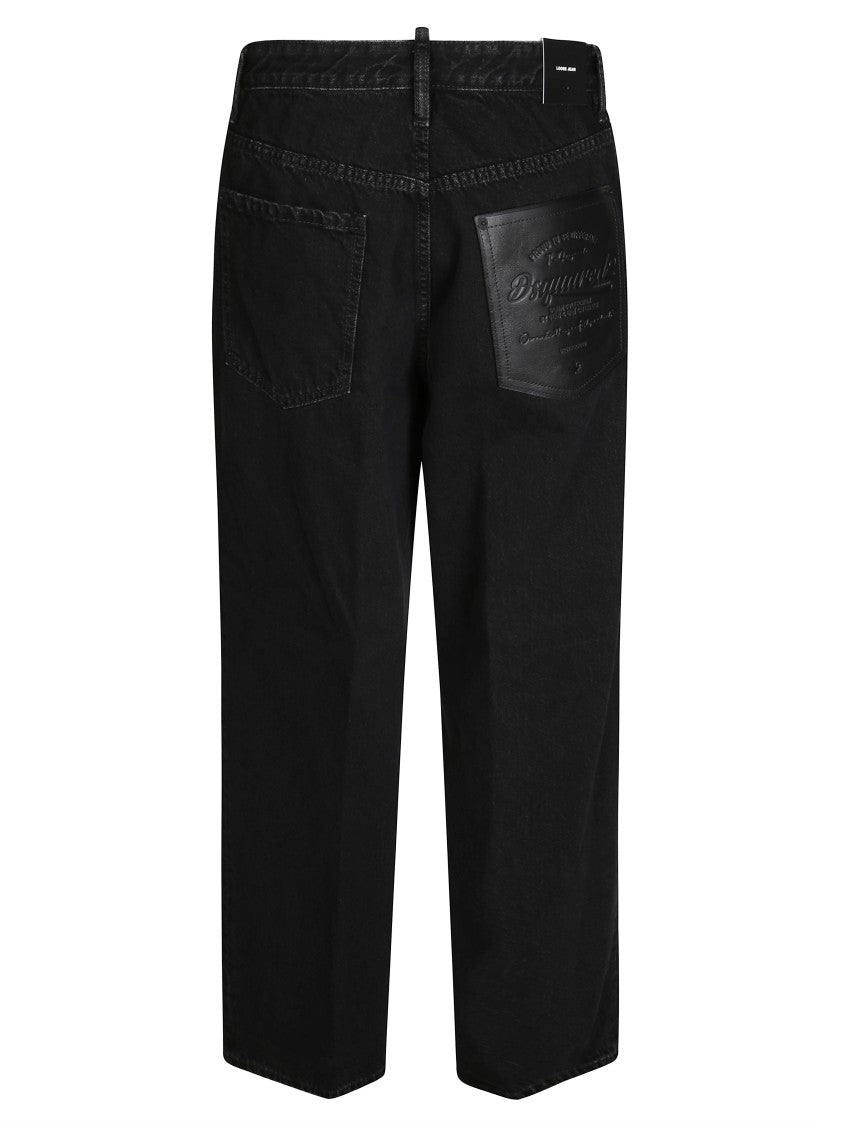 Dsquared2 Straight-Leg Black Pants With Five Pockets
