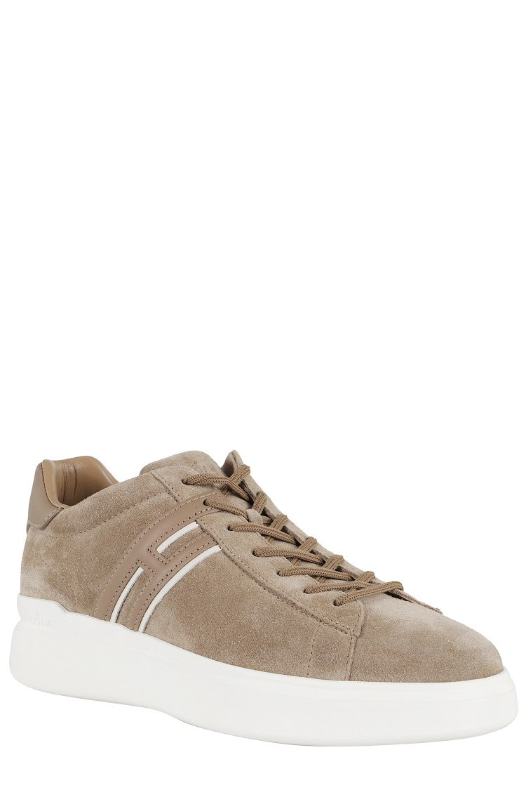 Hogan H580 Lace-Up Sneakers With Suede And Smooth Leather Accents